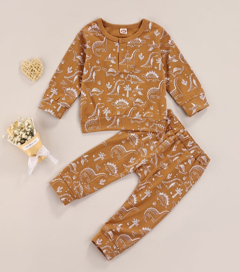 Caramel Dinosaur Casual Wear