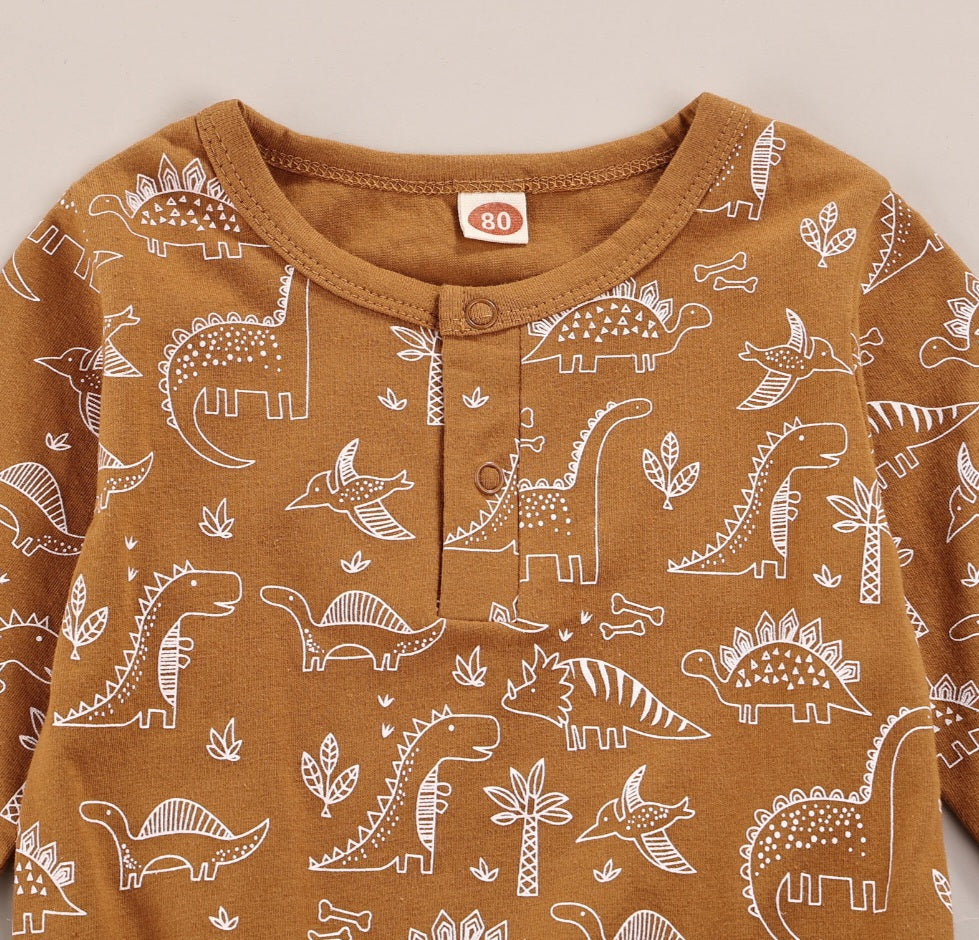 Caramel Dinosaur Casual Wear