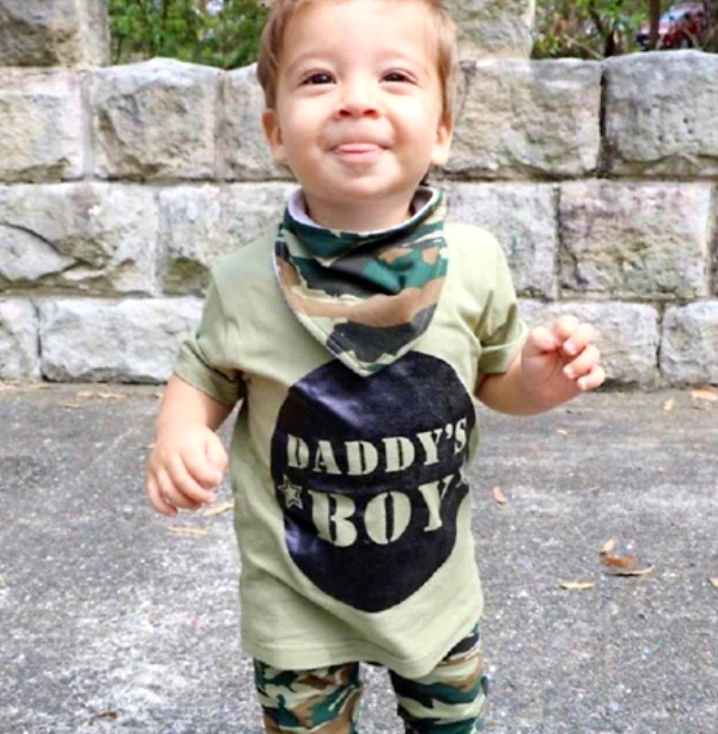 Daddy's Boy T-shirt and Camo Pants #200040