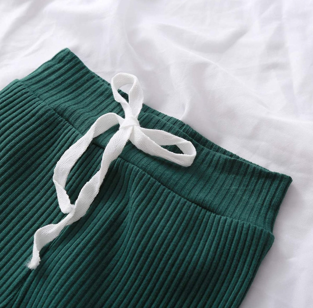 Ribbed Crewneck Tracksuit, Gender Neutral (Emerald Green)