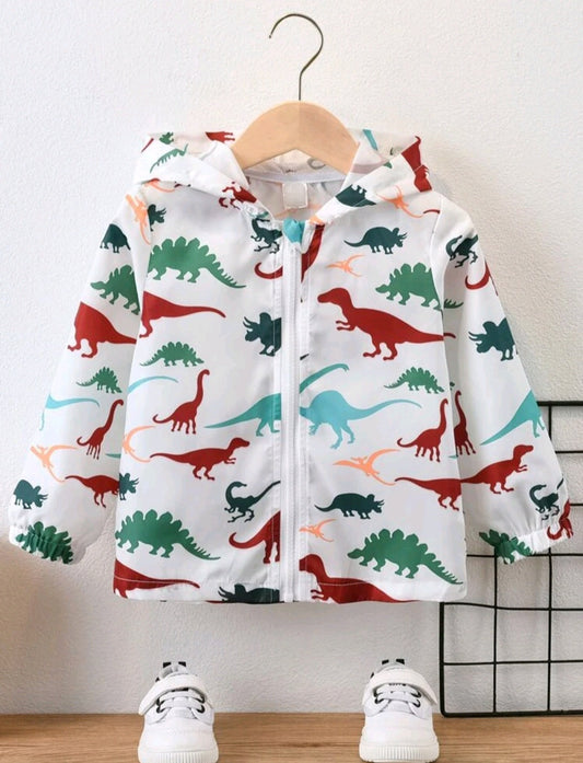 White Dinosaur Windbreaker