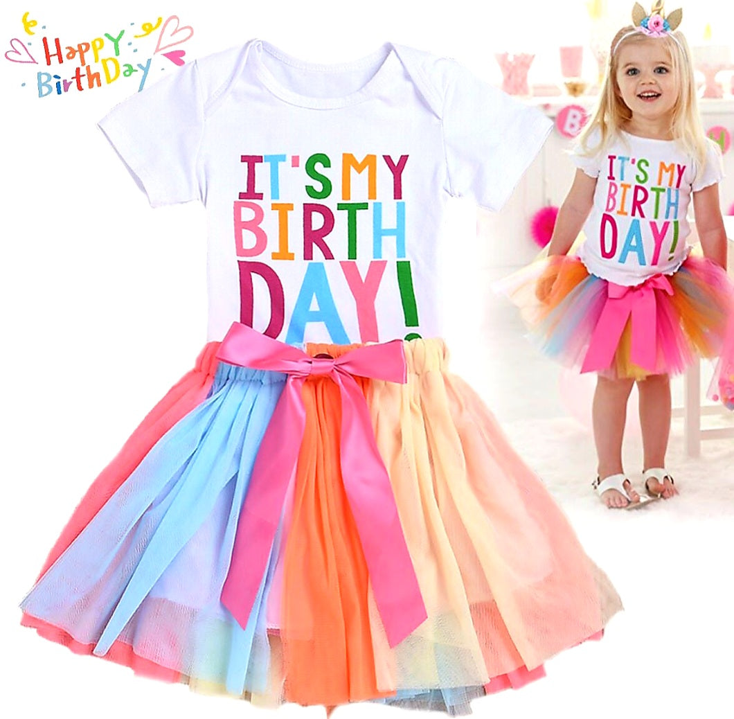 It's My Birthday Romper with Tutu 