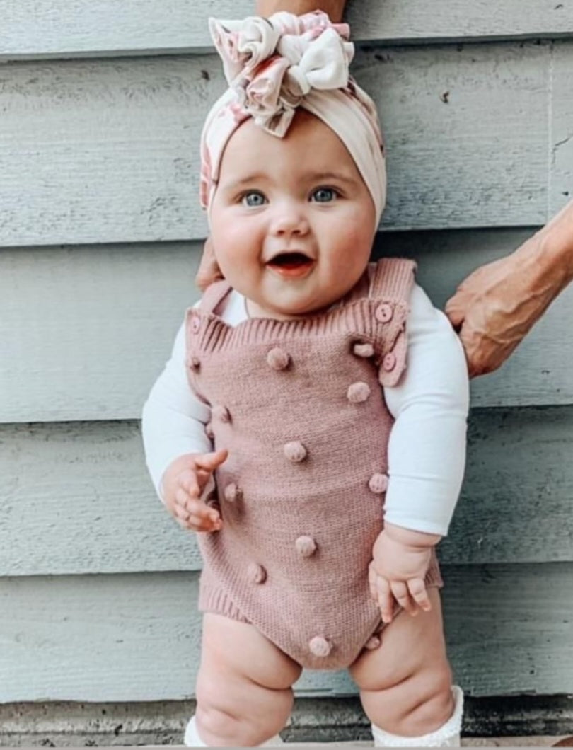 Dusty Pink Knitted Romper