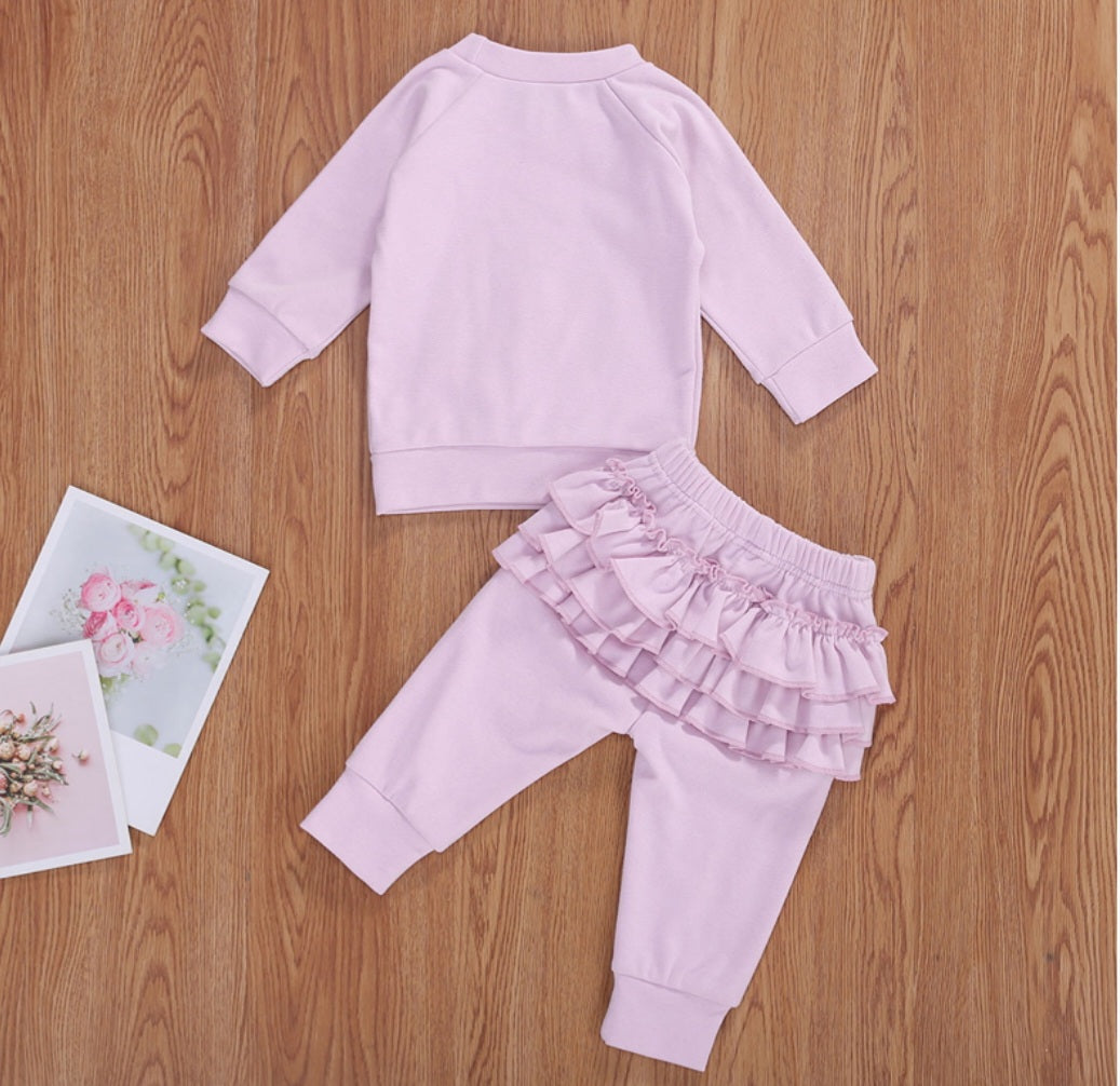 Lilac Rainbow Crewnek Sweatshirt and Pants 1001123