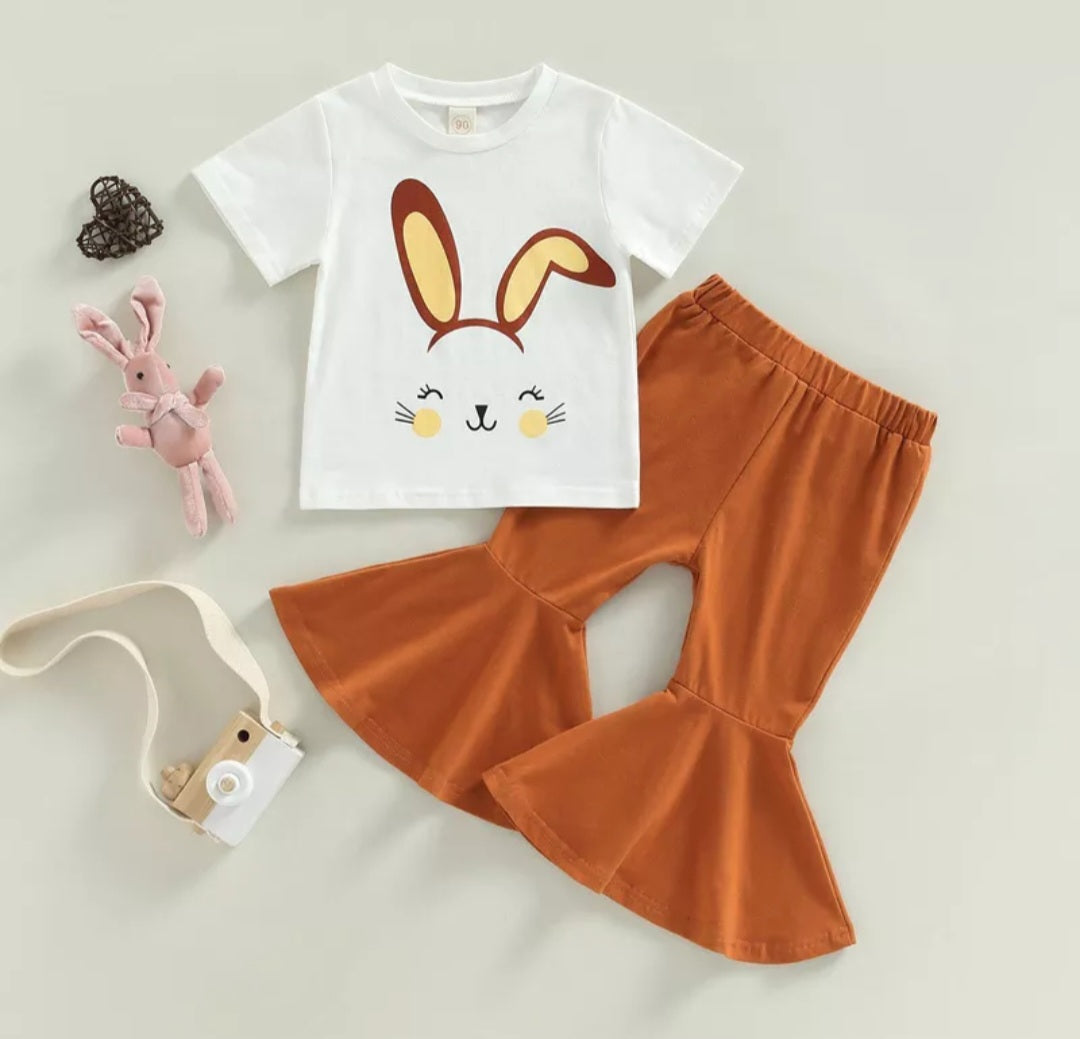 Bunny T-shirt and Toffee Bellbottoms