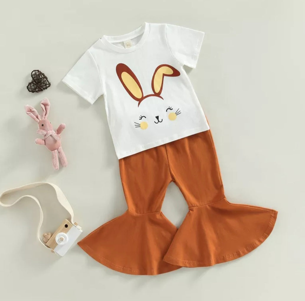 Bunny T-shirt and Toffee Bellbottoms