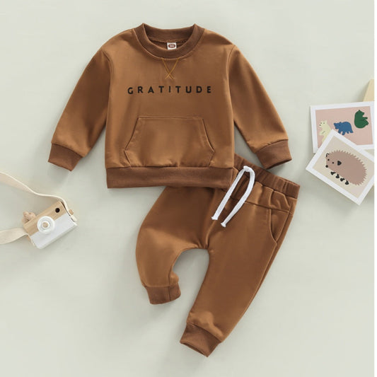 Toffee Gratitude Crewnek Tracksuit