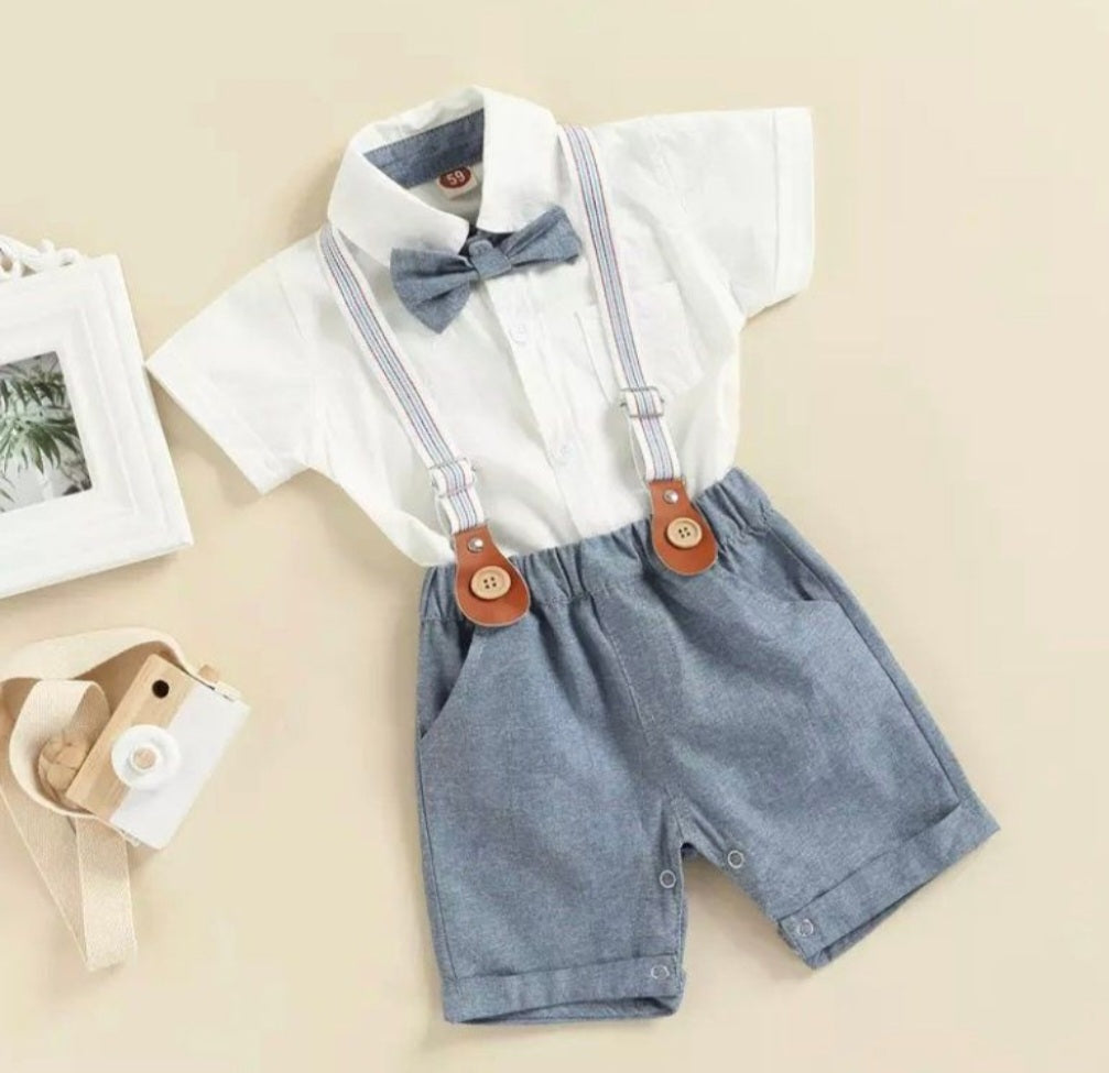 Blue And White Gentleman Suit 4PSC 2000344