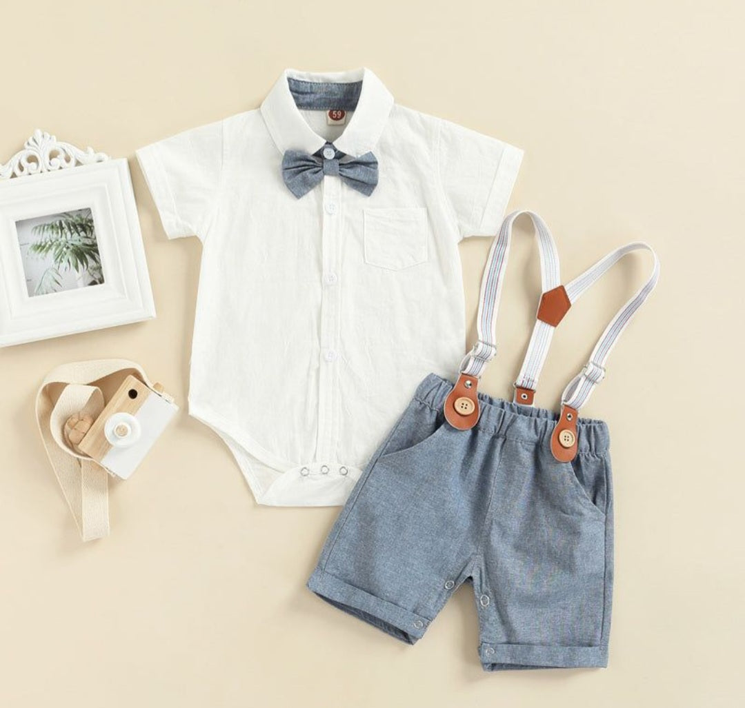 Blue And White Gentleman Suit 4PSC 2000344