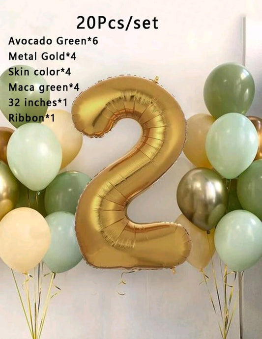 1,2,3 Sage 20PSC Balloon Set 500047