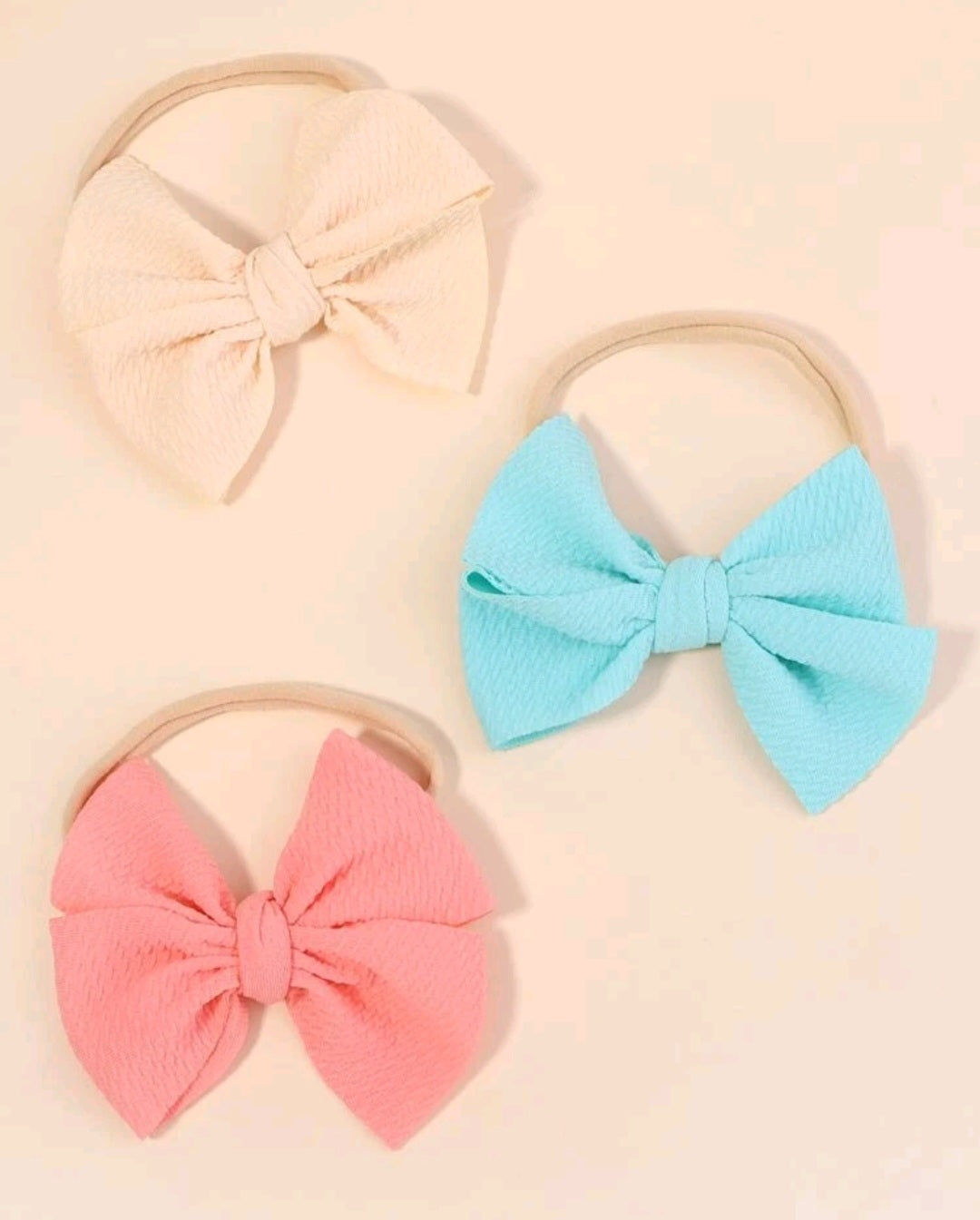 Pastel Big Bow Headbands 3's