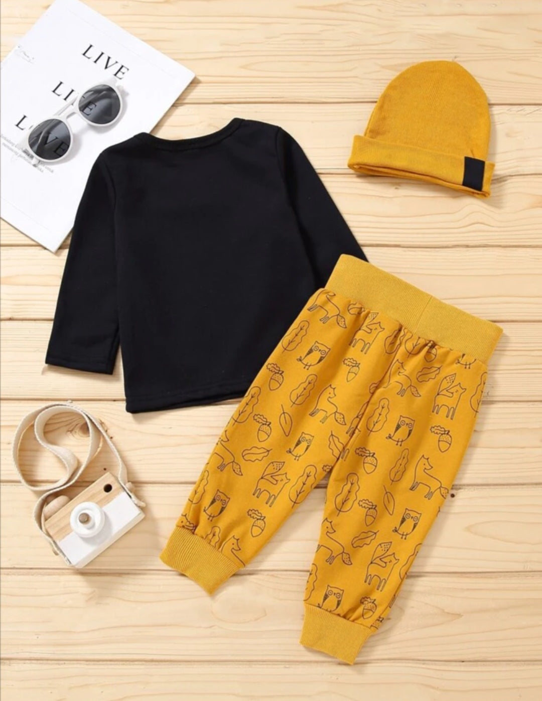 Black and Yellow Fox 3PSC Tracksuit 20001