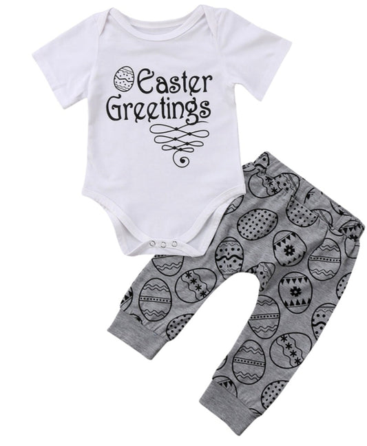Easter Greetings Romperand Pants 900021