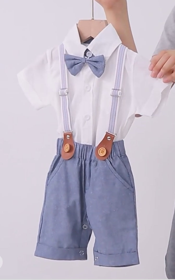 Blue And White Gentleman Suit 4PSC 2000344