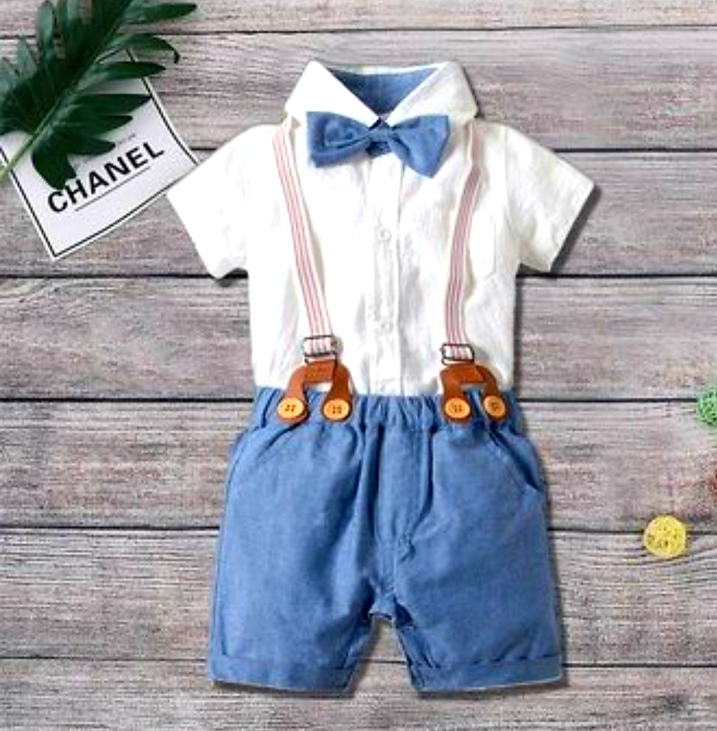 Blue And White Gentleman Suit 4PSC 2000344