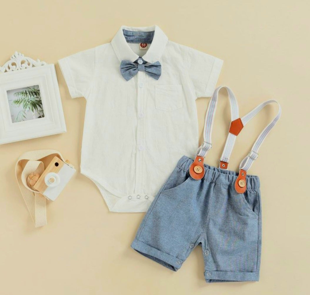 Blue And White Gentleman Suit 4PSC 2000344