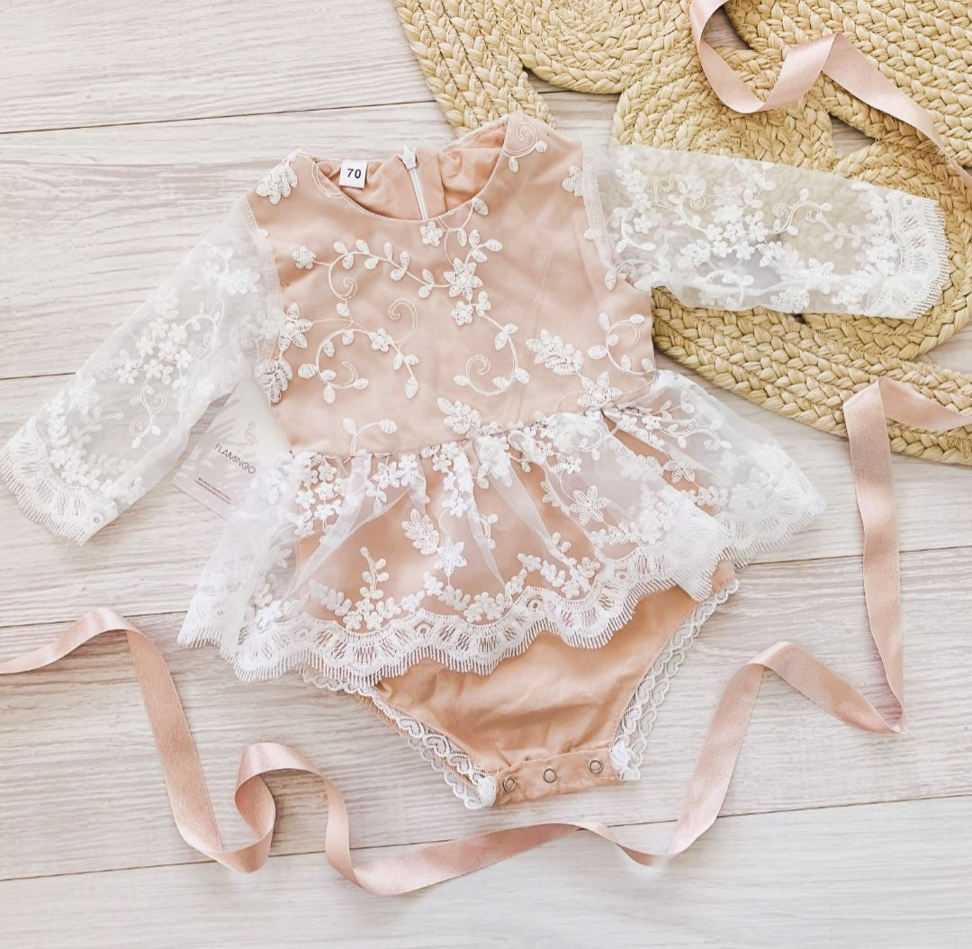 Lace Romper Long Sleeve 1000778