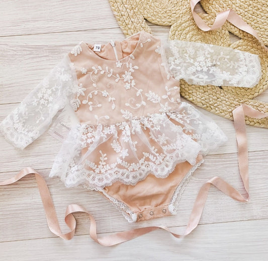 Lace Romper Long Sleeve 1000778