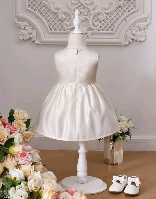 Off White Flare Hem Dress 1001132