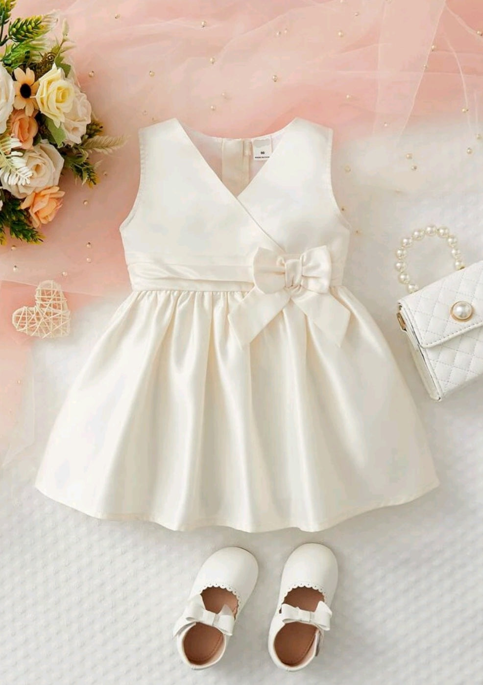 Off White Flare Hem Dress 1001132