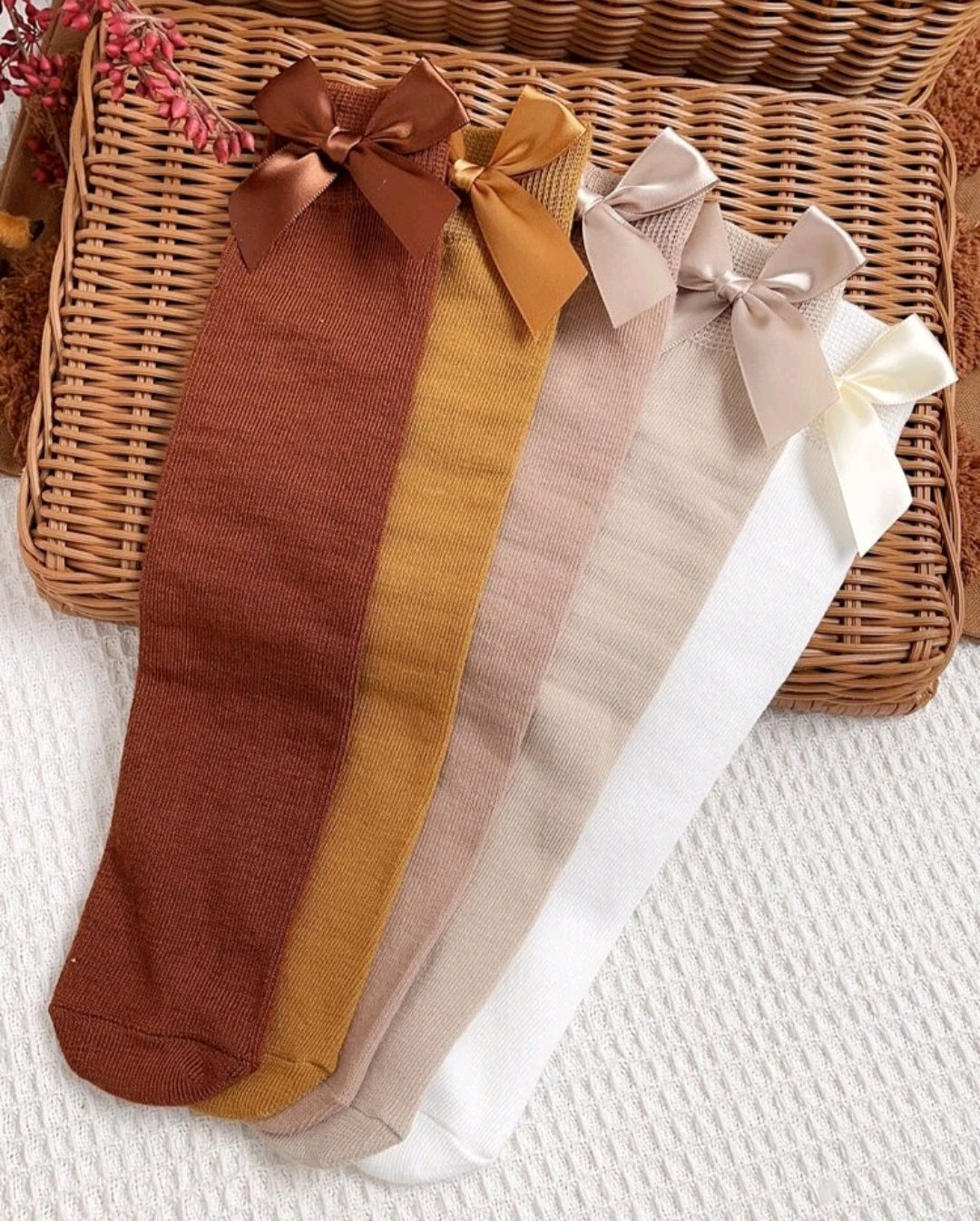 Boho Bow Socks 3-6Y