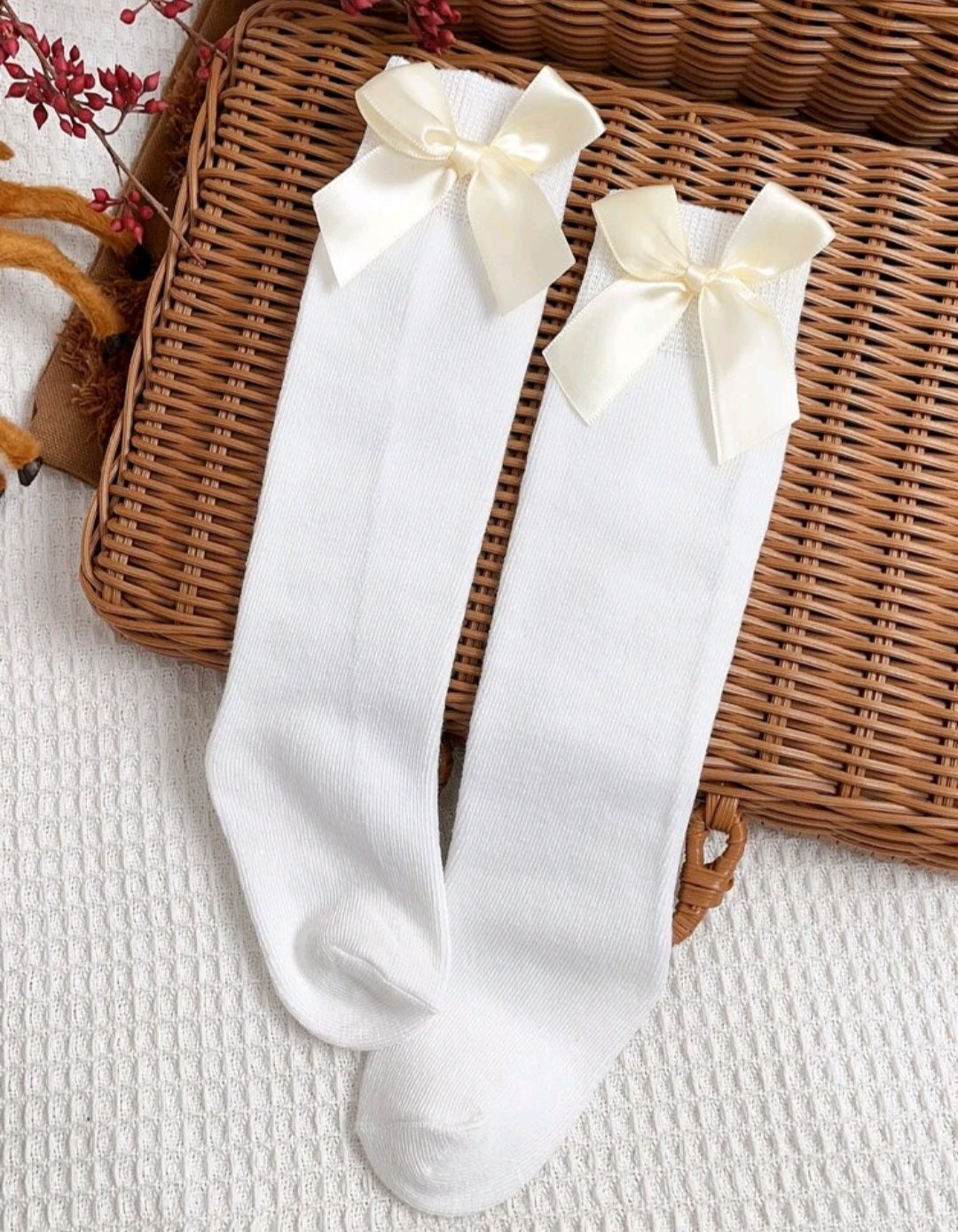 Boho Bow Socks 3-6Y