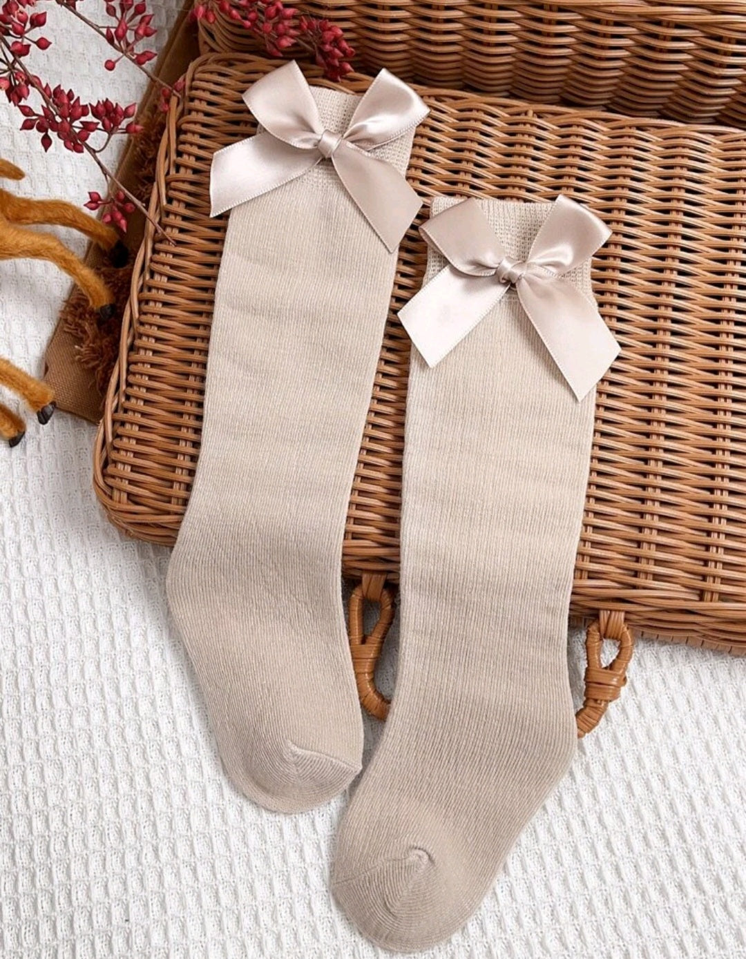 Boho Bow Socks 3-6Y