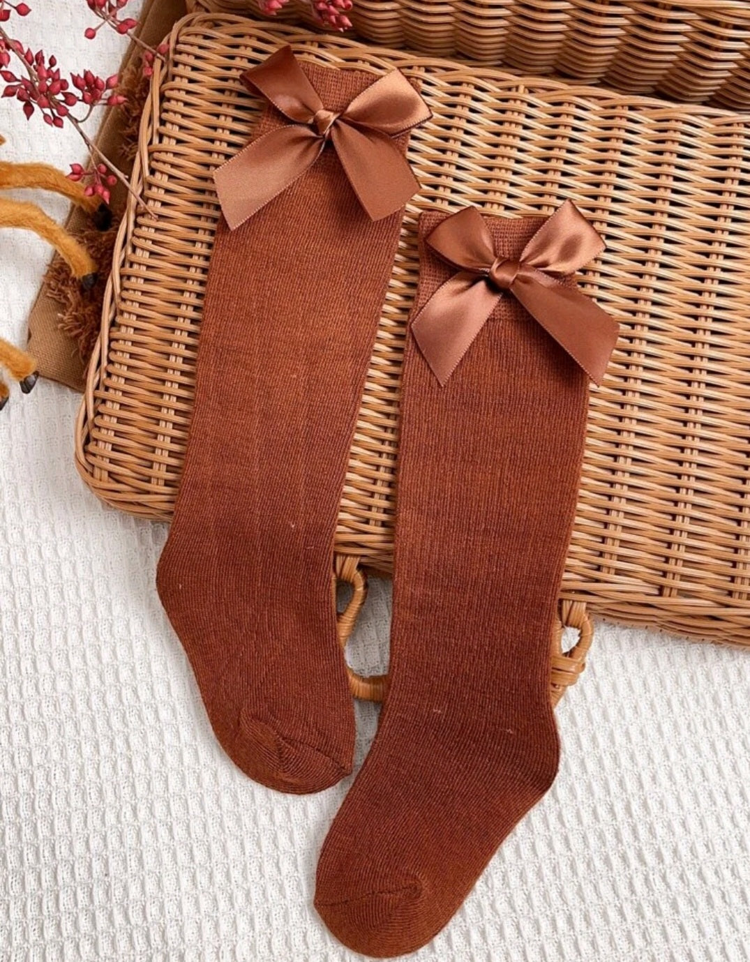 Boho Bow Socks 3-6Y