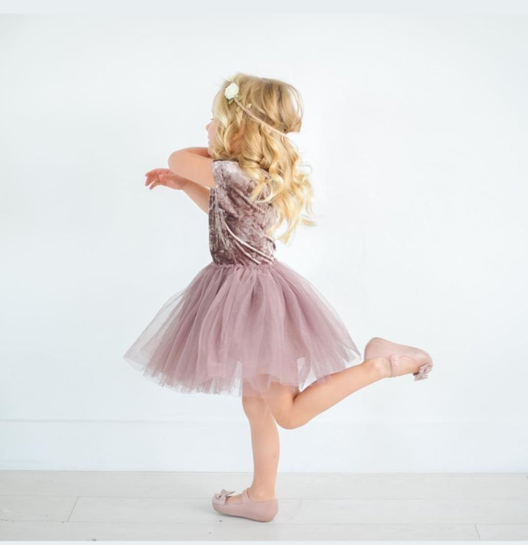 Dusty Pink Velvet Dress 1000202