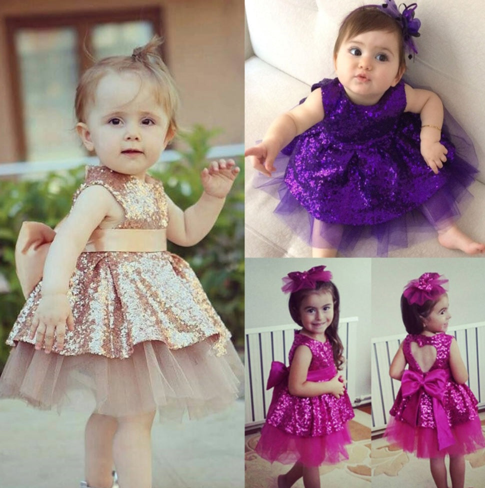 Purple Sequins Special Occasions Dress