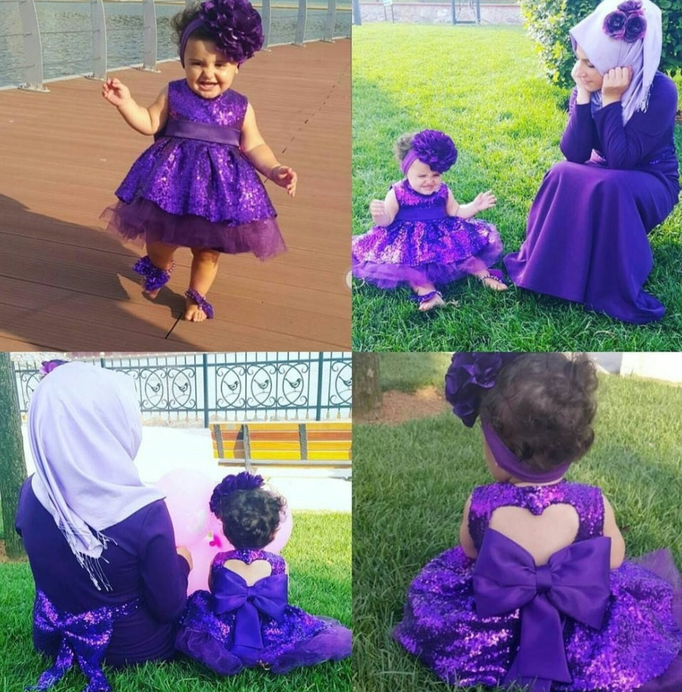 Purple Sequins Special Occasions Dress