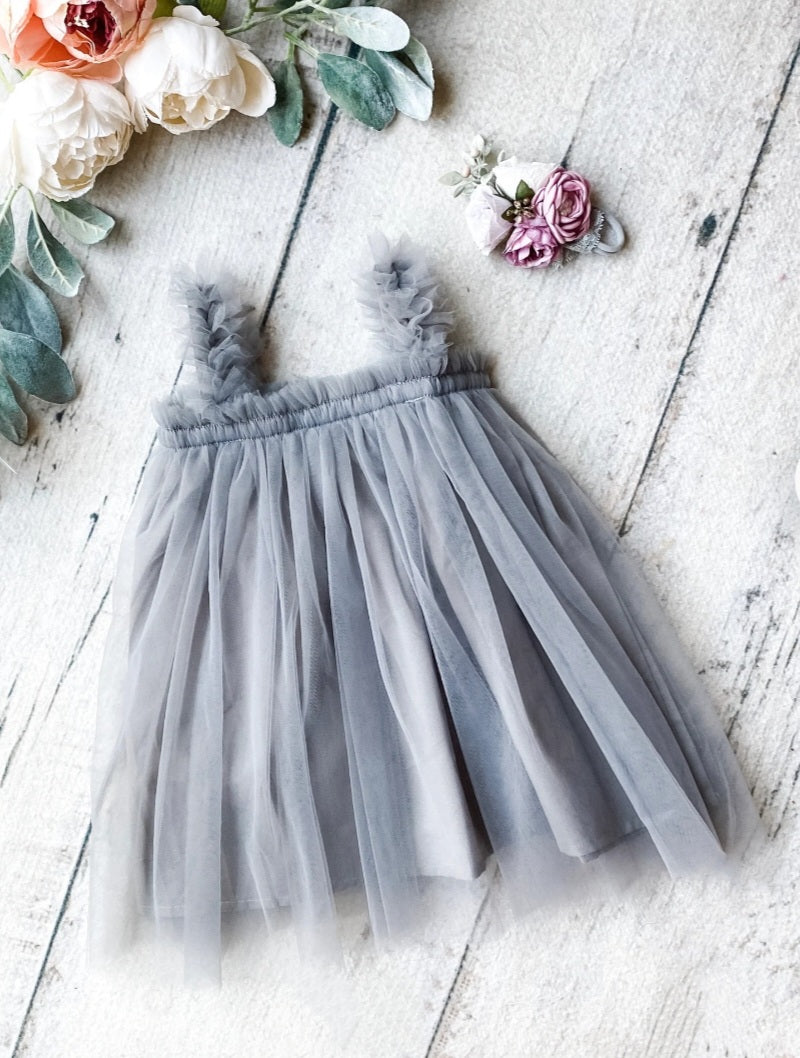 Gray Tulle Dress #1000149