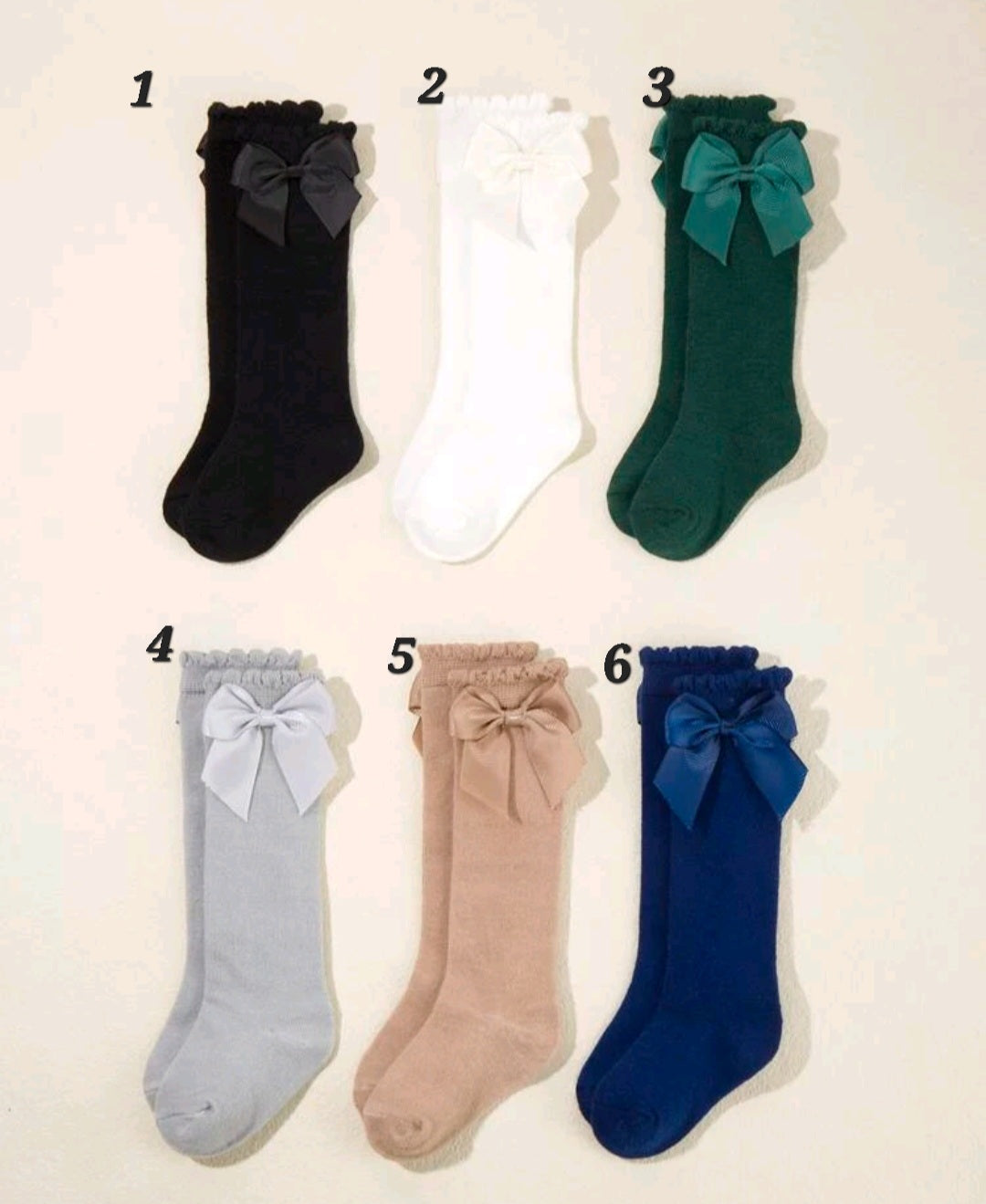 Mulit Color Socks wit Bows