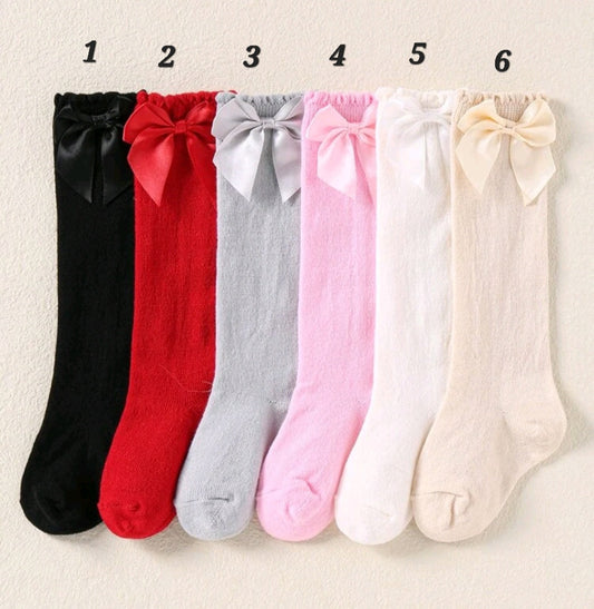 Multi Color Socks with Bow