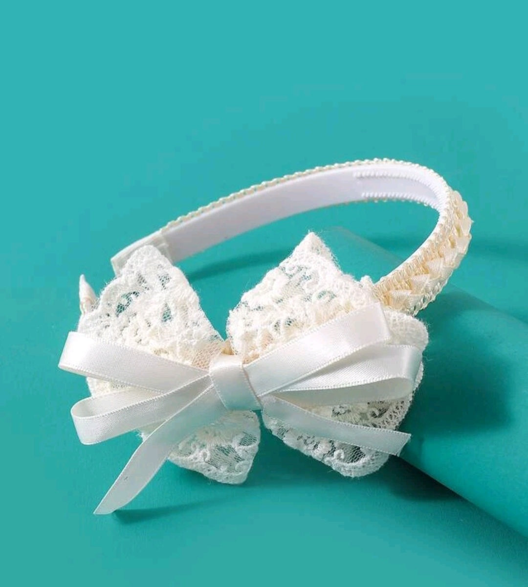 Off White Lace Headband