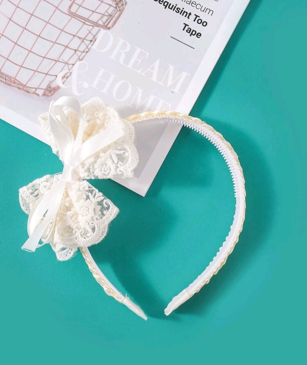 Off White Lace Headband