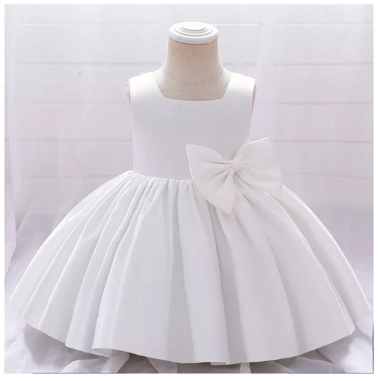 White Special Occasions Dress with Big Bow (Clip on) 1001148