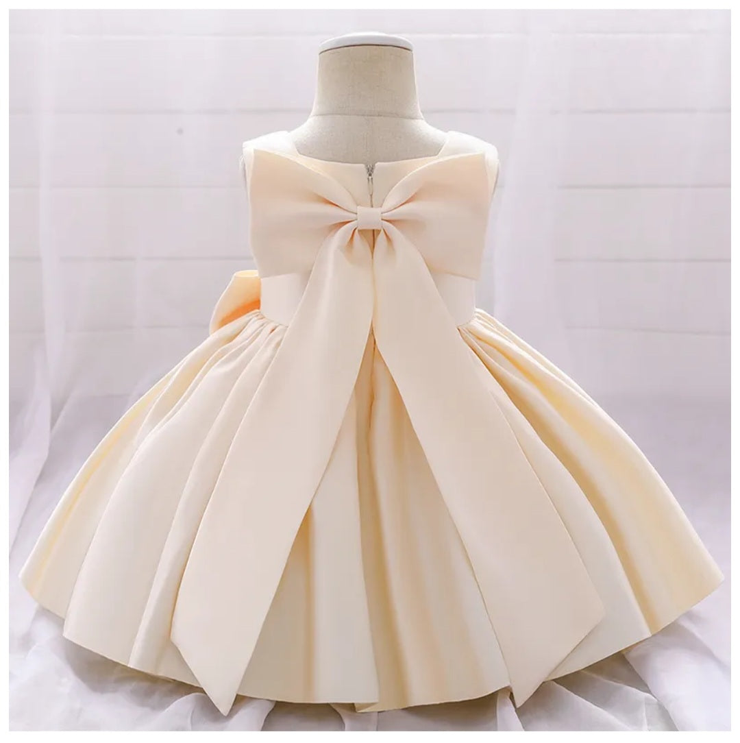 Cream Special Occasions Dress with Big Bow (Clip on) 1001149