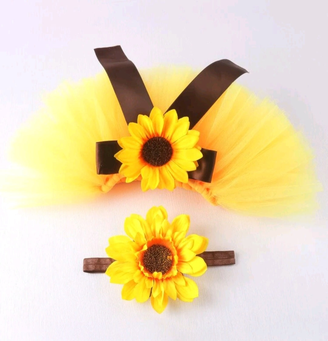 Sunflower Photoshoot Tutu and Headband