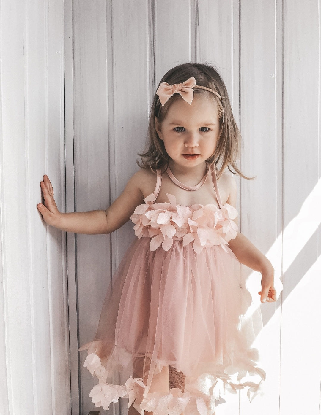 Pink 3D Ruffle Floral Dress 1000130