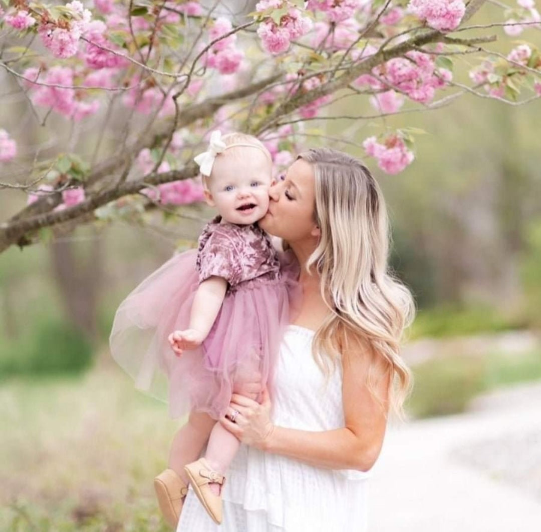 Dusty Pink Velvet Dress