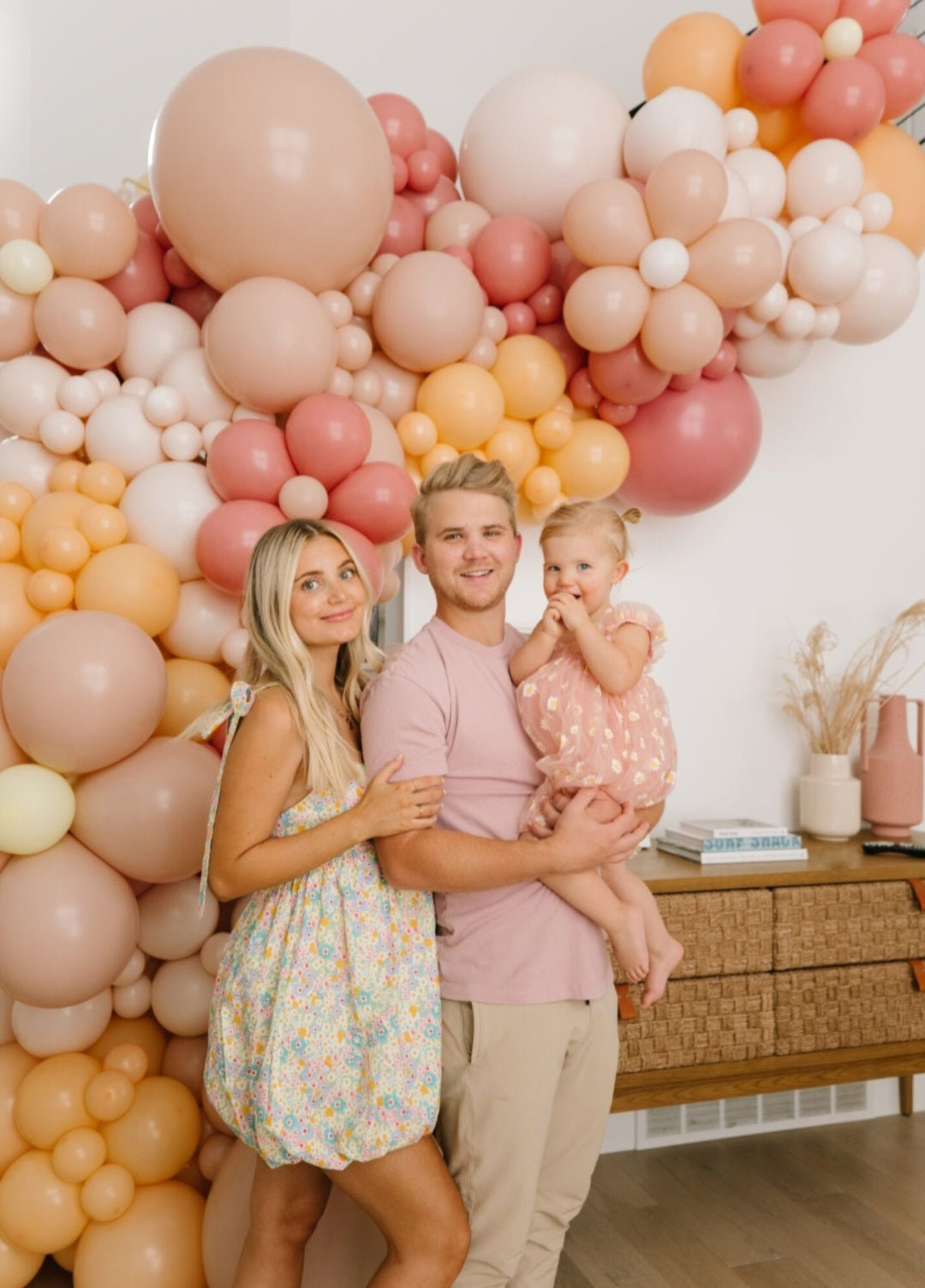 Dusty Pink Daisy Dress 100091