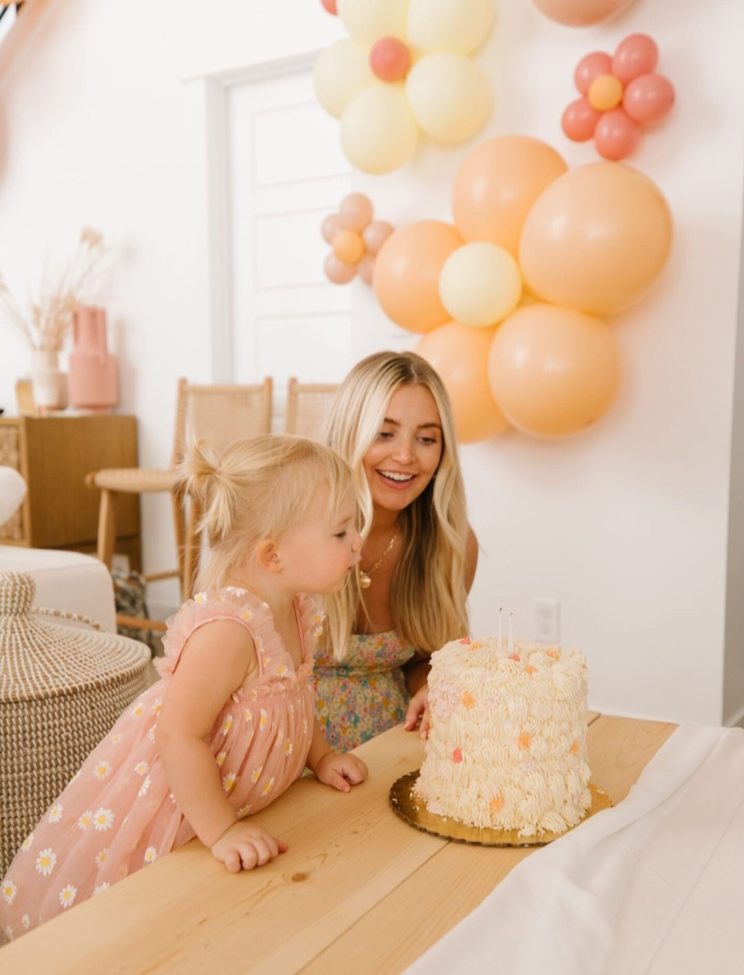 Dusty Pink Daisy Dress 100091