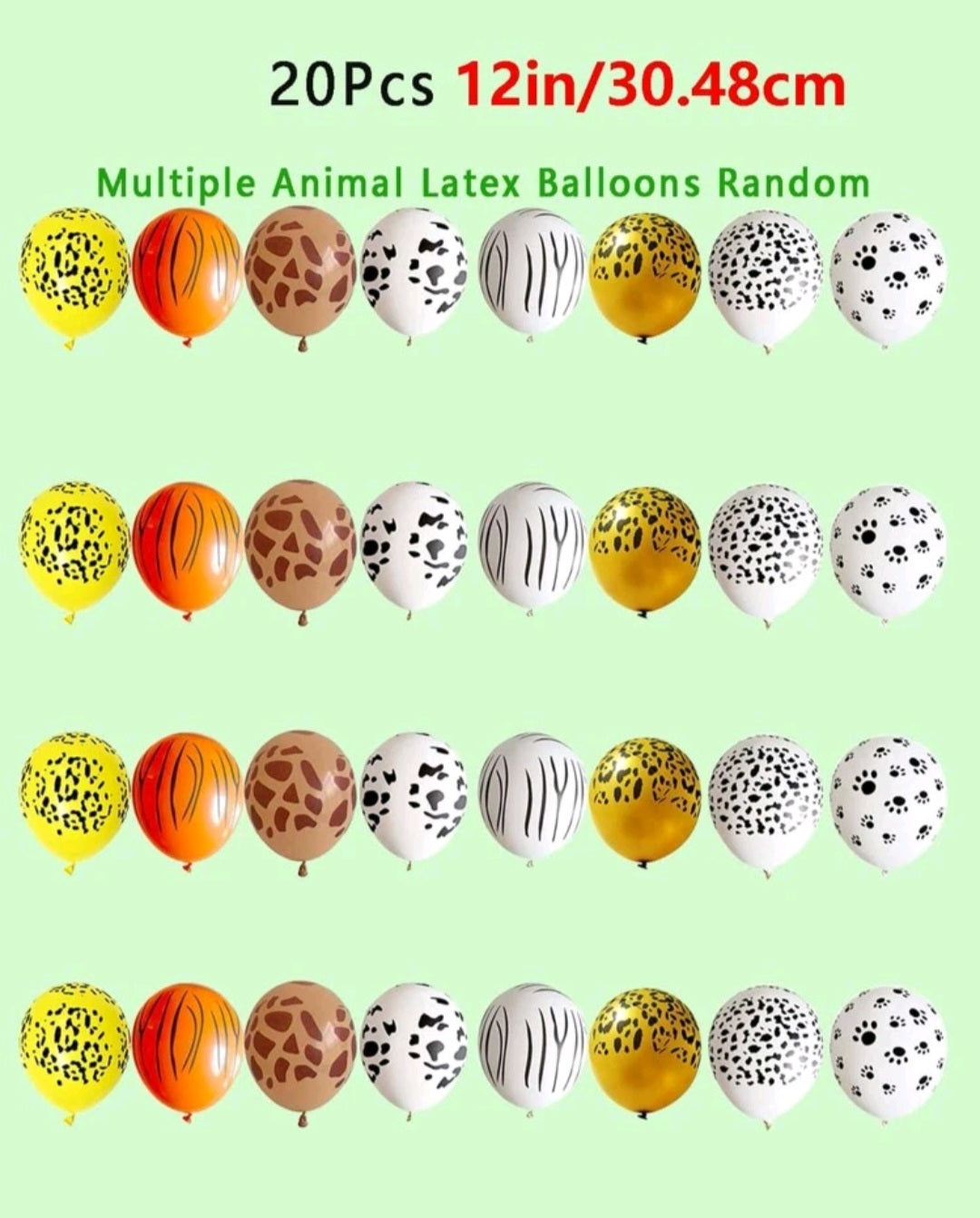 Animal Print Balloon Set 20PCS