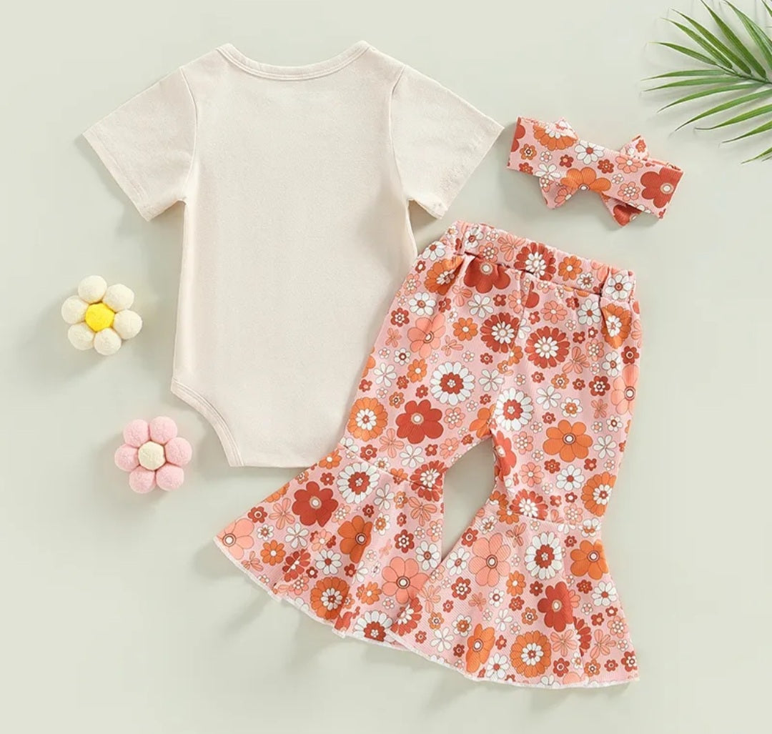 Groovy One Romper and Floral Bellbottoms 1001171