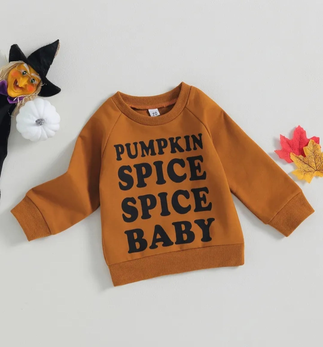 Pumpkin Spice Baby Long Sleeve Top (Gender Neutral)