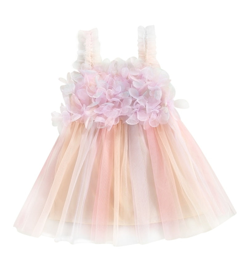 Floral Rainbow Tulle Dress