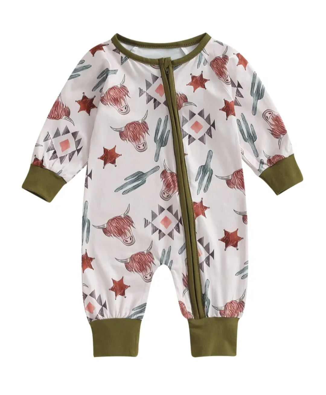 Ranch Life Romper with Side Zipper