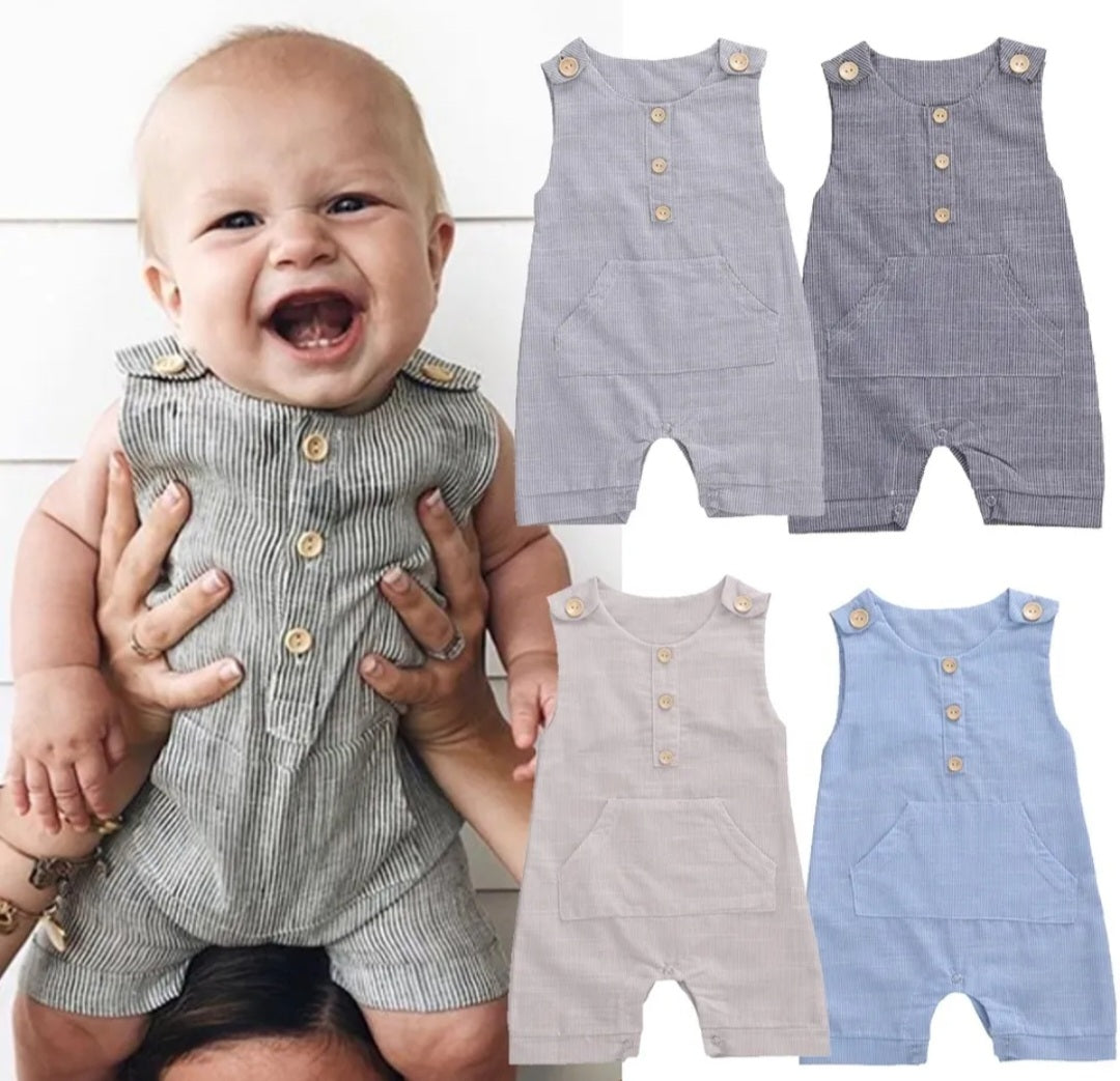 Casual Wear Boys Gray Jumpsuit 