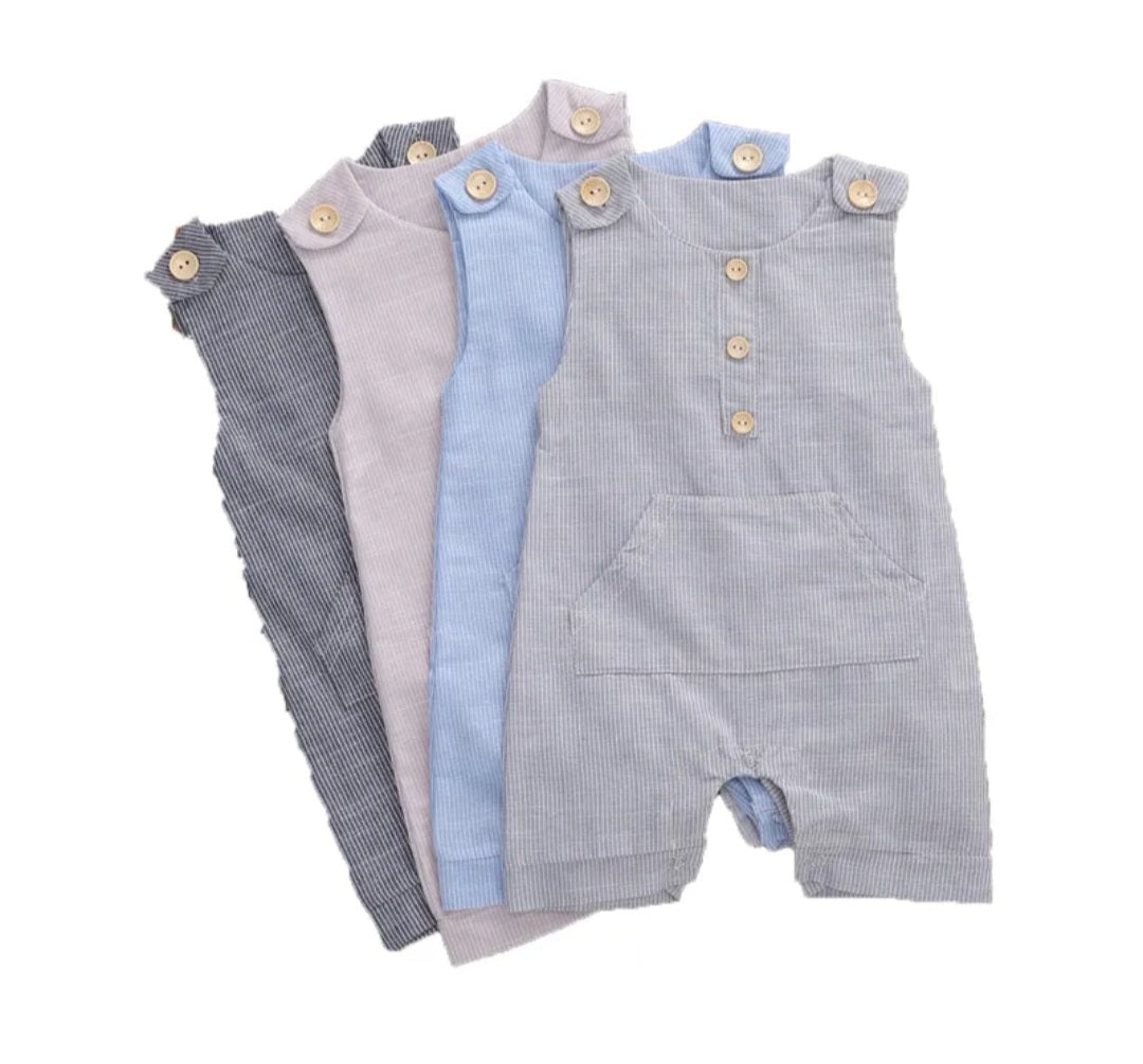 Casual Wear Boys Gray Jumpsuit 